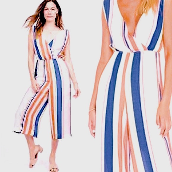 ✌🏼 #1311 Line & Dot Rory Stripe Cropped Jumpsuit - Picture 8 of 16